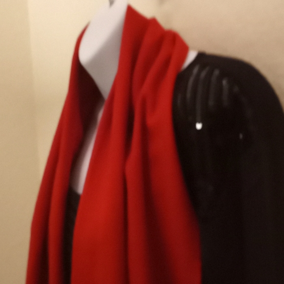 Red Pashmina Cashmere Feel Winter Scarf - Picture 3 of 15